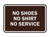 Signs ByLITA Classic Framed No Shoes No Shirt No Service