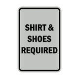 Portrait Round Shirt & Shoes Required Sign
