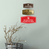 Fancy No Soliciting Please Go Away Wall or Door Sign