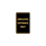 Signs ByLITA Portrait Round Employee Entrance Only Sign with Adhesive Tape, Mounts On Any Surface, Weather Resistant, Indoor/Outdoor Use