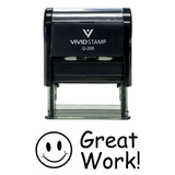 GREAT WORK Teacher Self Inking Rubber Stamp