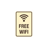 Portrait Round Free WiFi Sign with Adhesive Tape, Mounts On Any Surface, Weather Resistant