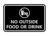 Signs ByLITA Classic Framed No outside food or drink Sign