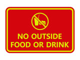 Signs ByLITA Classic Framed No outside food or drink Sign