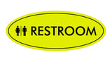 Signs ByLITA Oval Unisex Restroom Sign