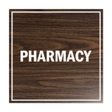 Square Pharmacy Sign with Adhesive Tape, Mounts On Any Surface, Weather Resistant