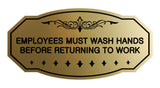 Victorian Employees Must Wash Hands Before Returning To Work Sign