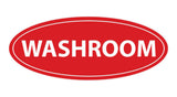 Oval Washroom Sign