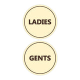Signs ByLITA Circle Ladies and Gents Sign Set
