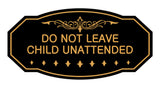 Victorian Do Not Leave Child Unattended Sign