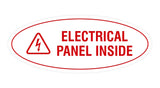 Oval Electrical Panel Inside Sign