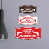 Fancy Property Protected By 2nd Amendment Wall or Door Sign