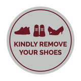 Signs ByLITA Circle Kindly Remove Your Shoes Sign
