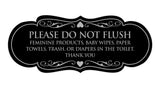 Signs ByLITA Designer Please Do Not Flush Etiqutte Sign