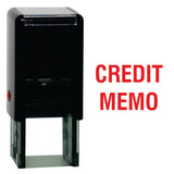 Square Credit Memo Self Inking Rubber Stamp Size 1-5/8