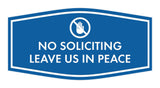 Fancy No Soliciting Leave Us In Peace Wall or Door Sign