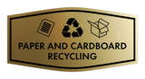 Fancy Paper and Cardboard Recycling Wall or Door Sign