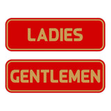 Basic LADIES GENTLEMEN Restroom Sign (2-Pack)