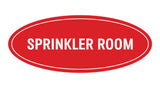 Oval Sprinkler Room Sign