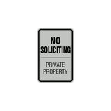 Portrait Round No Soliciting Private Property Sign