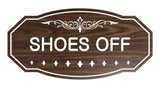 Victorian Shoes Off Sign