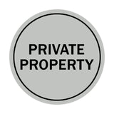 Signs ByLITA Circle Private Property Sign