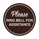 Signs ByLITA Circle Please Ring Bell For Assistance Sign