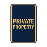 Portrait Round Private Property Sign