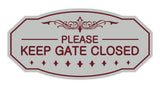 Victorian Please Keep Gate Closed Sign