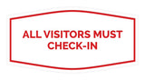 Signs ByLITA Fancy All Visitors Must Check-in Sign