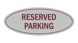 Signs ByLITA Oval Reserved Parking Sign