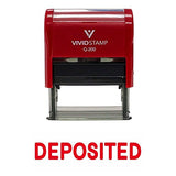Red Deposited Self Inking Rubber Stamp