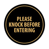 Signs ByLITA Circle Please Knock Before Entering Sign