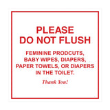Signs ByLITA Square please do not flush etiquette Sign
