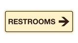 Signs ByLITA Standard RESTROOM (RIGHT ARROW) Sign