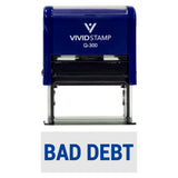 Blue Bad Debt Self-Inking Office Rubber Stamp
