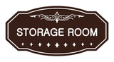 Dark Brown Victorian Storage Room Sign