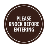 Signs ByLITA Circle Please Knock Before Entering Sign