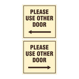 Signs ByLITA Square please use other door sign set with Adhesive Tape, Mounts On Any Surface, Weather Resistant, Indoor/Outdoor Use