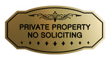 Victorian Private Property No Soliciting Sign