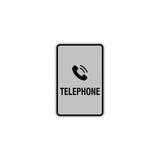 Portrait Round Telephone Sign With Adhesive Tape