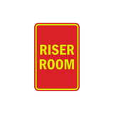 Portrait Round Riser Room Sign with Adhesive Tape, Mounts On Any Surface, Weather Resistant