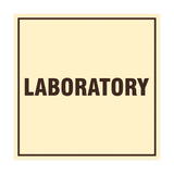 Square Laboratory Sign with Adhesive Tape, Mounts On Any Surface, Weather Resistant
