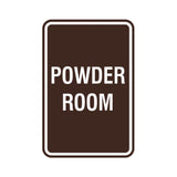 Signs ByLITA Portrait Round Powder Room Sign with Adhesive Tape, Mounts On Any Surface, Weather Resistant, Indoor/Outdoor Use