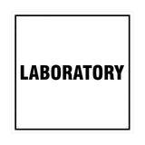 Square Laboratory Sign with Adhesive Tape, Mounts On Any Surface, Weather Resistant