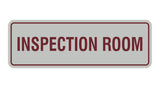 Standard Inspection Room Sign