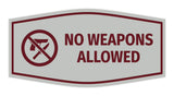 Fancy No Weapons Allowed Sign