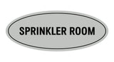 Oval Sprinkler Room Sign