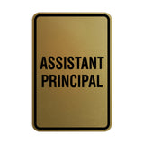 Portrait Round Assistant Principal Sign