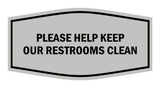 Signs ByLITA Fancy Please Help Keep Our Restroom Clean Sign